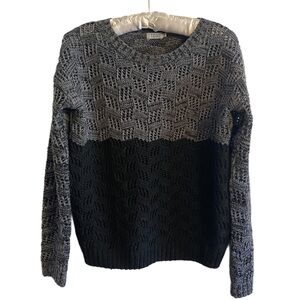 Tobi Black and Gray Knit Sweater Size S